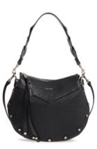 Jimmy Choo Artie Studded Leather Hobo Bag - Black