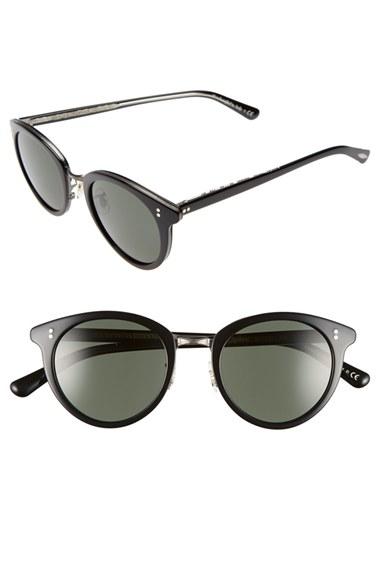 Women's Oliver Peoples 'spelman' 50mm Retro Sunglasses - Black