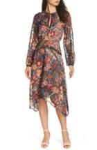 Women's Hayley Paige Occasions Lace Inset Chiffon Gown