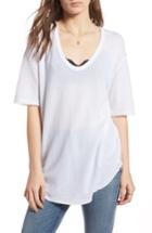 Women's Treasure & Bond Scoop Neck Tee, Size - White