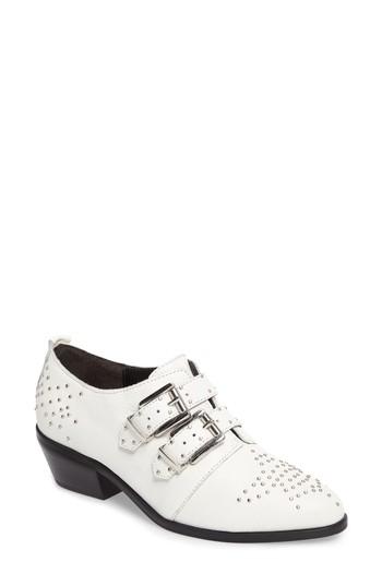 Women's Rebecca Minkoff Astral Buckle Bootie .5 M - White