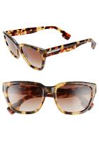 Women's Burberry 54mm Square Sunglasses - Lite Havana/ Brown Gradient