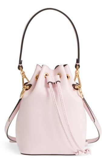 Fendi Mini Leather Bucket Bag - Pink