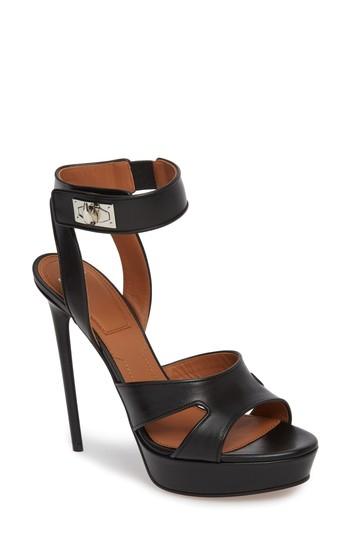 Women's Givenchy Shark Tooth Platform Sandal Us / 36eu - Black