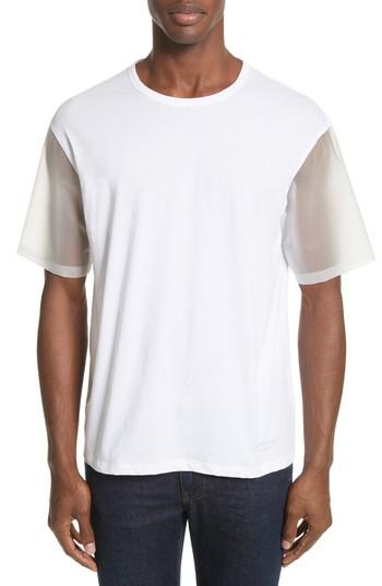 Men's Burberry Plastic Sleeve T-shirt - White