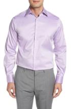 Men's Ike Behar Regular Fit Solid Dress Shirt 32/33 - Purple