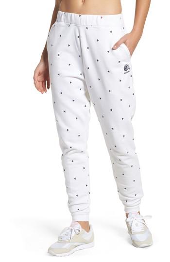 Women's Reebok Graphic Pack Arrow Sweatpants - White