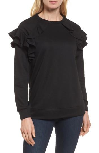 Women's Halogen Ruffle Sweatshirt