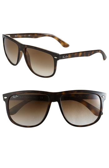 Women's Ray-ban Boyfriend 60mm Flat Top Sunglasses - Tortoise Gradient