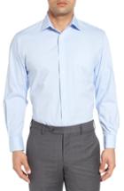 Men's Nordstrom Men's Shop Tech-smart Traditional Fit Stretch Pinpoint Dress Shirt - 34/35 - Blue