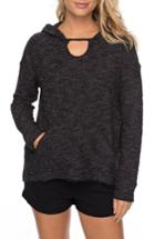 Women's Roxy Crazy Waves Keyhole Hoodie - Black