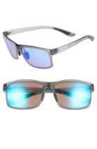 Men's Maui Jim Pokowai Arch 58mm Polarized Sunglasses - Translucent Matte Grey/ Blue