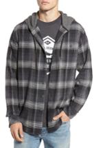 Men's Billabong Baja Hooded Flannel Shirt - Black