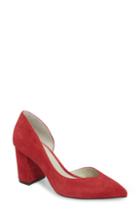 Women's 1.state Sisteen Half D'orsay Pump .5 M - Red