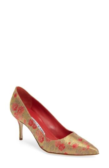 Women's Manolo Blahnik Bb Pump Us / 39eu - Metallic