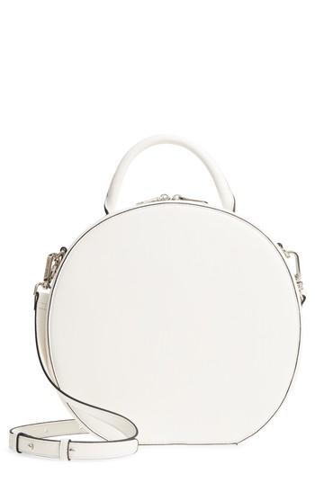Steve Madden Large Pebbled Canteen Bag - White
