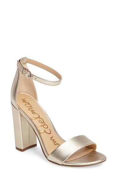 Women's Sam Edelman Yaro Ankle Strap Sandal M - Ivory