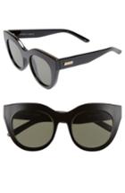 Women's Le Specs Air Heart 51mm Sunglasses - Black/ Gold