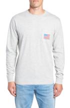 Men's Vineyard Vines American Flag Pocket T-shirt - Grey