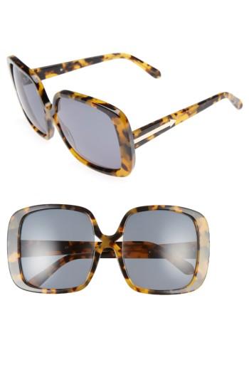 Women's Karen Walker Marques 55mm Square Sunglasses - Crazy Tortoise/ Gold