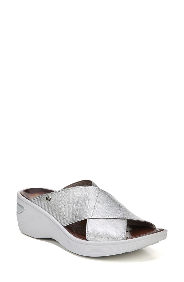 Women's Bzees 'desire' Wedge Sandal M - Metallic