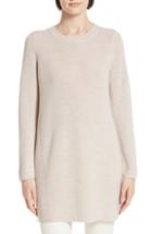Women's Eileen Fisher Round Neck Merino Wool Tunic - Beige