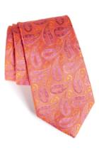Men's Nordstrom Men's Shop Modern Paisley Silk Tie, Size - Pink