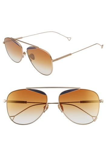 Women's Haze The Durete 58mm Aviator Sunglasses - Bronze