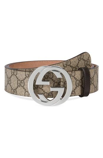 Men's Gucci Logo Buckle Belt 5 Eu - Brown