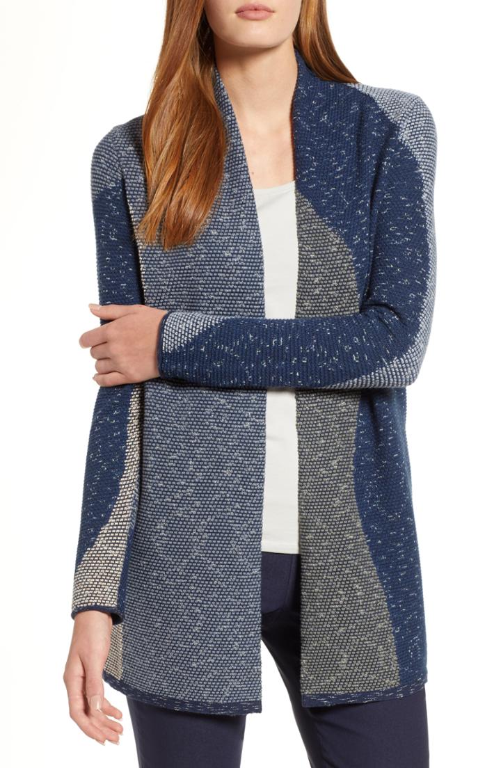 Women's Nic+zoe Out Of Office Colorblock Cardigan - Blue