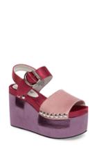 Women's Jeffrey Campbell Branta Platform Wedge Sandal M - Purple