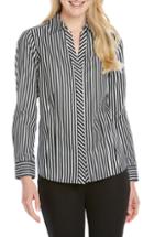Women's Foxcroft Taylor Stripe Shirt - Black