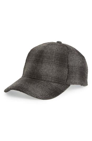 Men's Nordstrom Men's Shop Buffalo Check Baseball Cap - Grey
