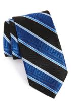 Men's Nordstrom Men's Shop Chevron Stripe Silk Tie, Size - Blue