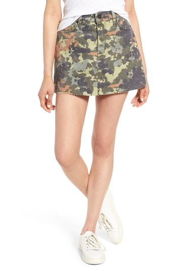 Women's Hudson Jeans The Viper Camo Cutoff Denim Miniskirt - Green
