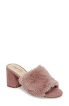 Women's Seychelles Nobody Else Faux Fur Slide Sandal M - Pink