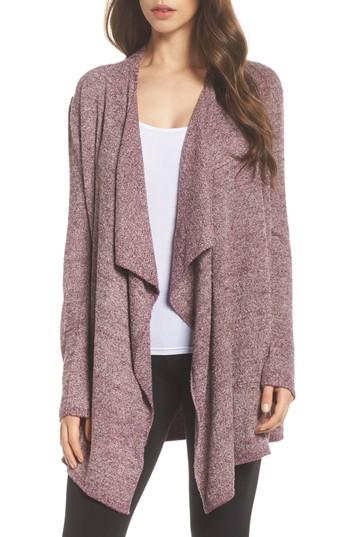 Women's Barefoot Dreams Cozychic Lite Calypso Wrap Cardigan /x-large - Burgundy