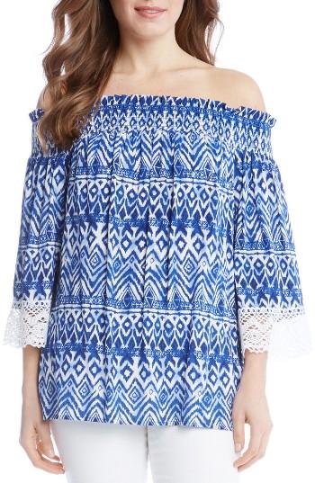 Women's Karen Kane Lace Cuff Off The Shoulder Top