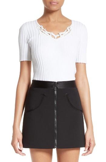 Women's Alexander Wang Embellished Rib Knit Tee