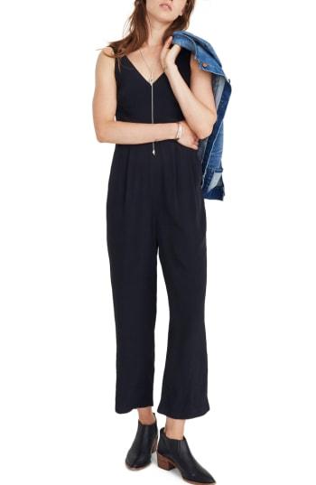 Women's Madewell V-neck Jumpsuit (similar To 14w) - Black