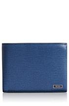 Men's Tumi Monaco Global Leather Wallet With Coin Pocket - Blue