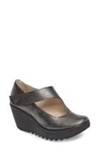 Women's Fly London 'yasi' Wedge Pump -10.5us / 41eu - Metallic