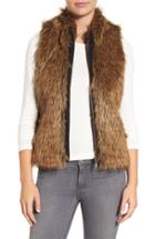 Women's Foxcroft Zip Front Faux Fur Vest - Brown