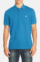 Men's Lacoste 'white Croc' Fit Pique Polo, Size 4(m) - Blue