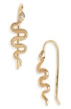 Women's Nora Kogan Xenia Diamond Snake Earrings