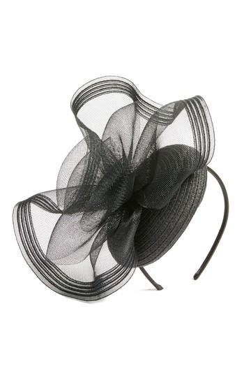 Women's Nordstrom Border Cap Fascinator Headband - Black