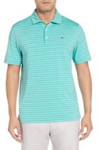 Men's Vineyard Vines Multicolor Stripe Polo - Green