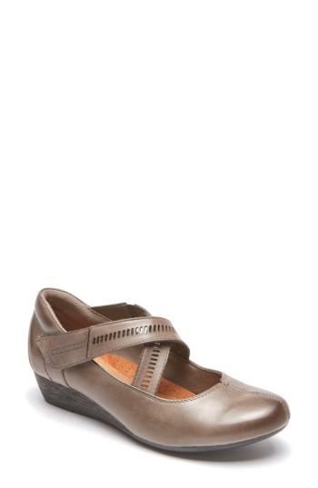 Women's Rockport Cobb Hill 'janet' Mary Jane Wedge M - Grey