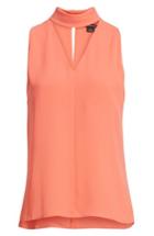 Women's Trouve Choker Collar V-neck Tank, Size - Coral