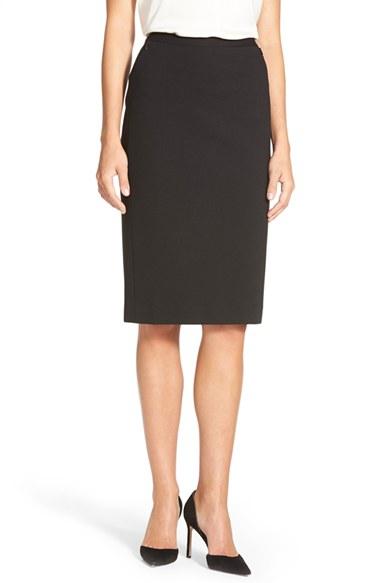 Women's Classiques Entier Zip Detail Ponte Pencil Skirt